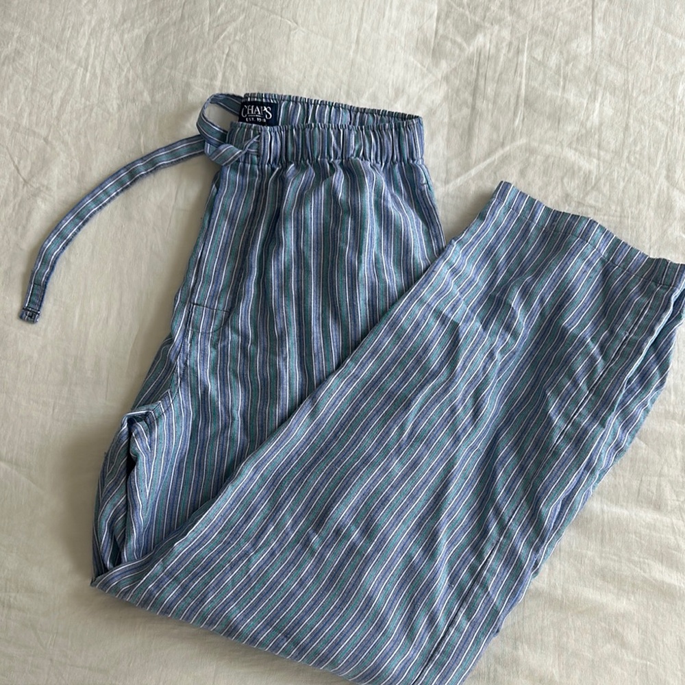 Chaps Blue Striped Men's PJ bottoms
